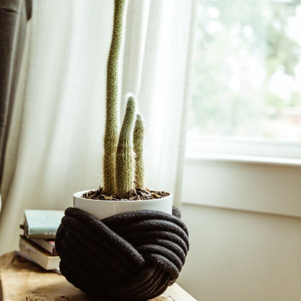 Unbound Black Rope Planter