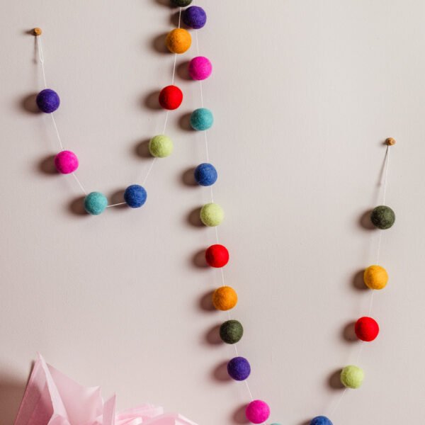 Colorful Pom Pom Garland