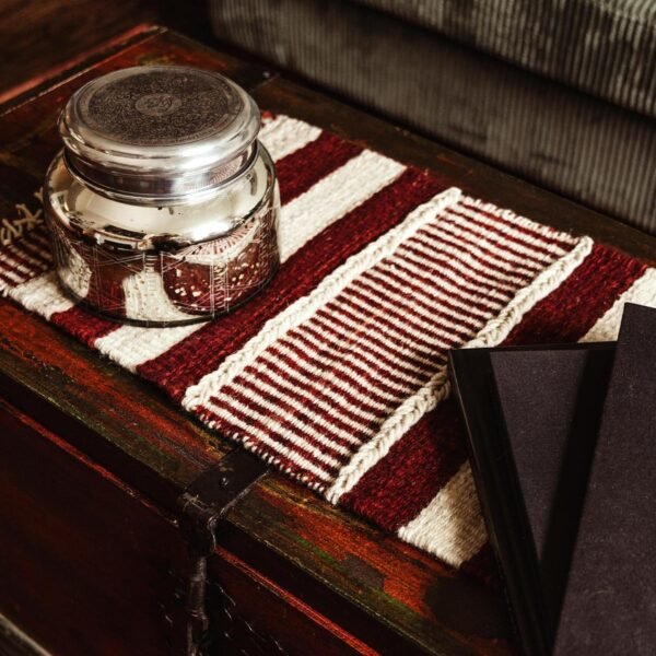 Red Woven Table Runner