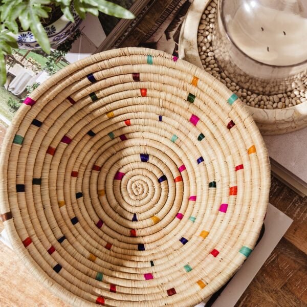 Faith Woven Basket- Confetti