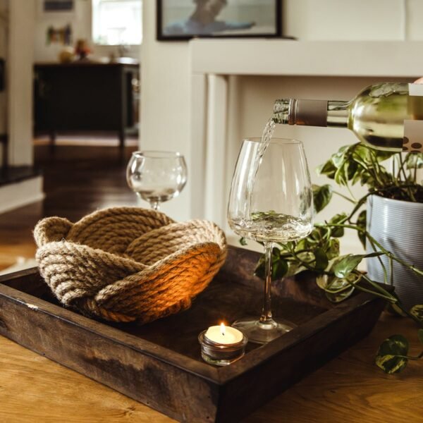 Believe Woven Jute Bowl