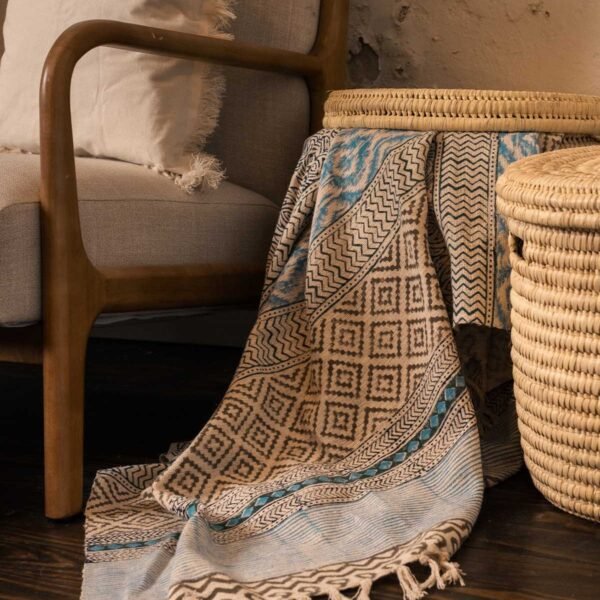 Seaside Stripes Patterned Throw Blanket