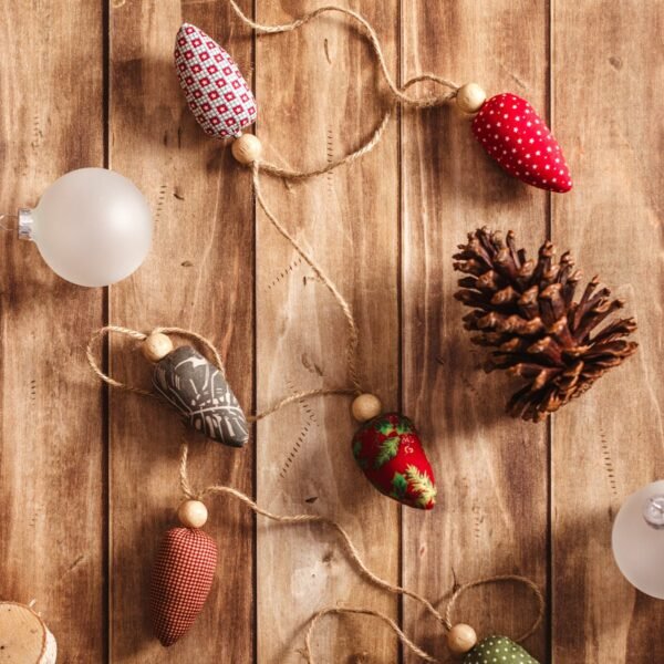 Fabric Christmas Light Garland