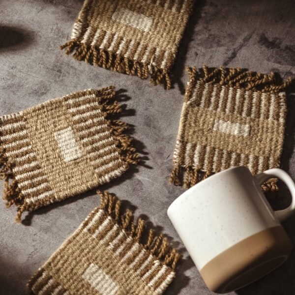 Woven Wool Coasters (Set of 4)